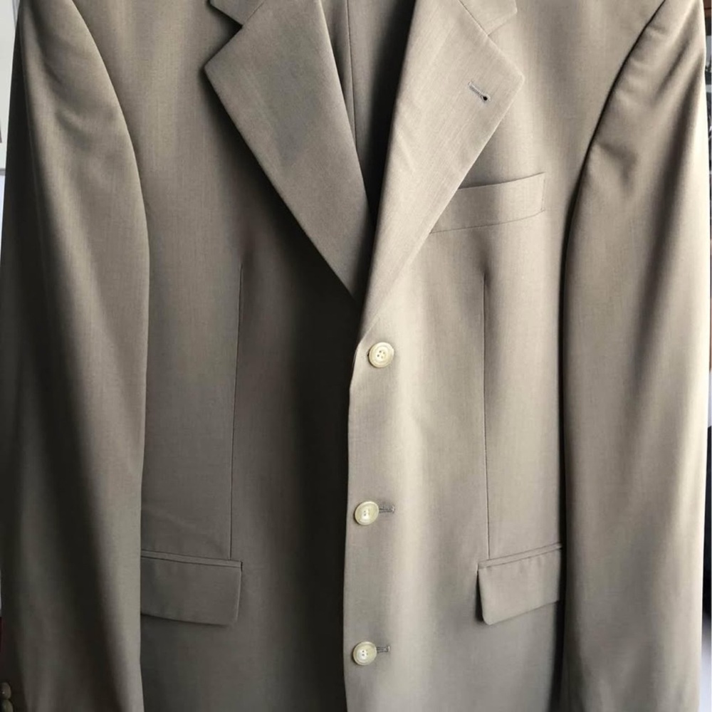 Men's Classic Taupe Blazer - Neutral Dress Jacket